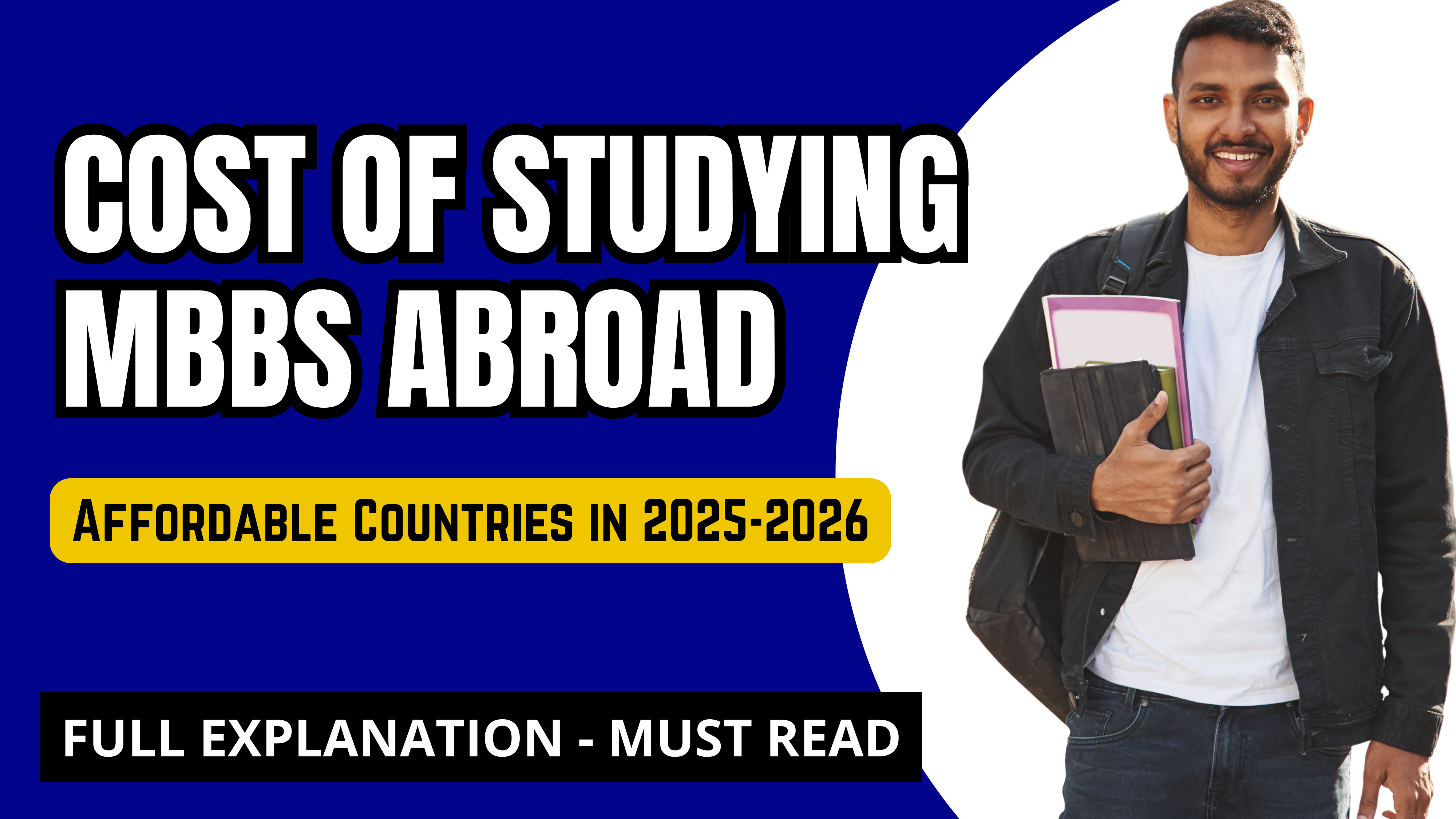 A student is smiling and holding a book in his hand