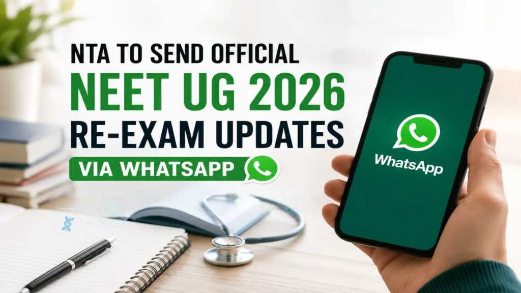 NTA launches official WhatsApp channel for NEET UG re-exam updates